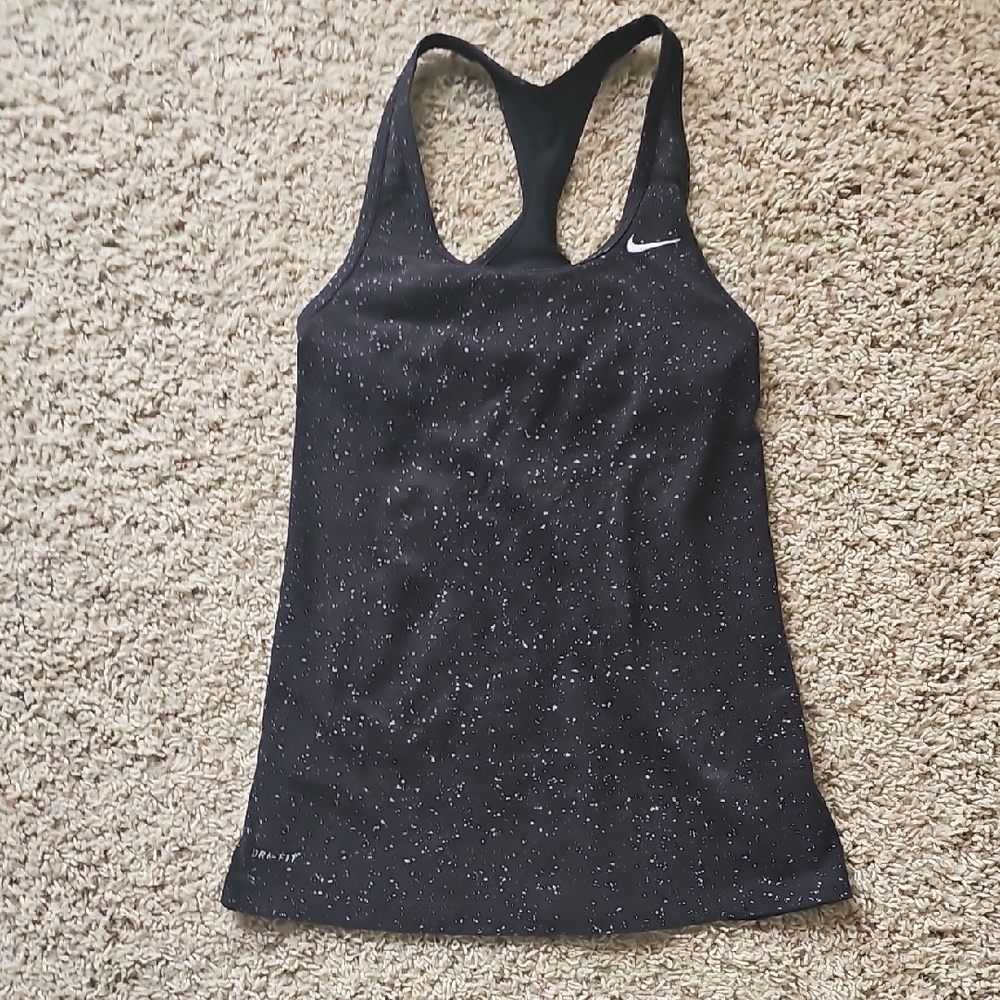 Nike Black Speckle Performance Racerback Tank